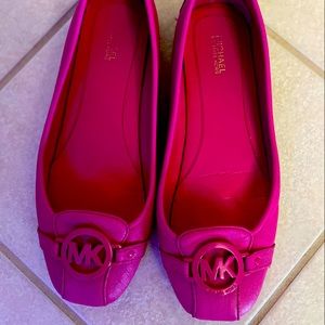 Michael Kors hot pink ballet flats, 9.5